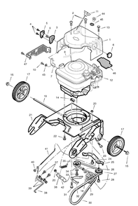 Drive Components Diagram and Parts List for 621401X110NB-SN421 2006 Briggs and Stratton Snow Blower